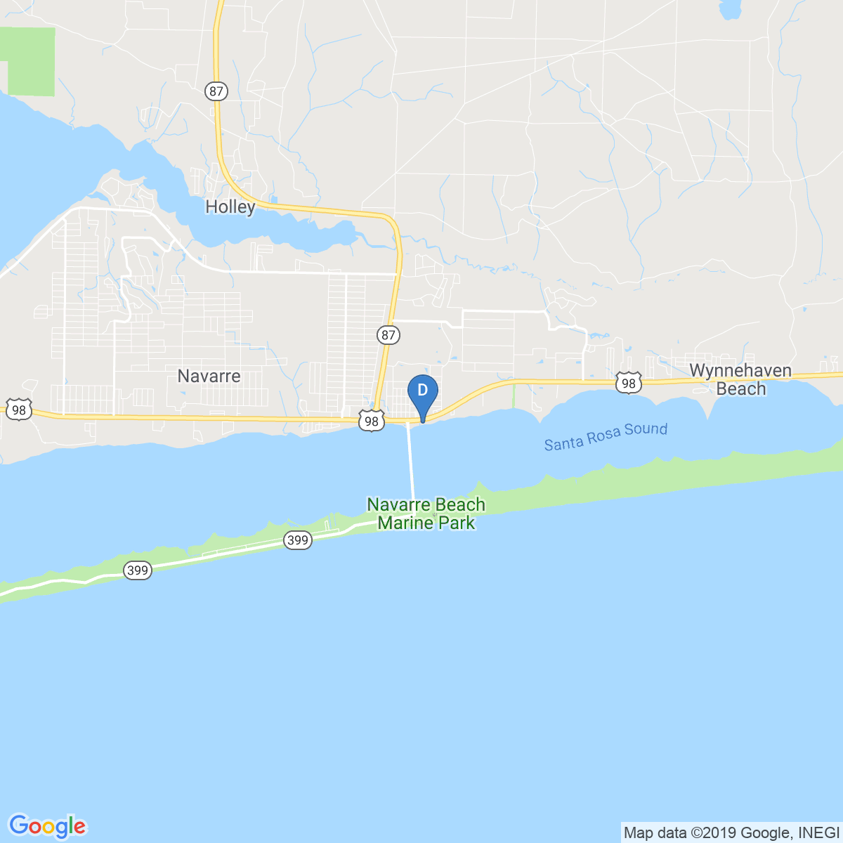 Google Map of Dewey Destin's Navarre